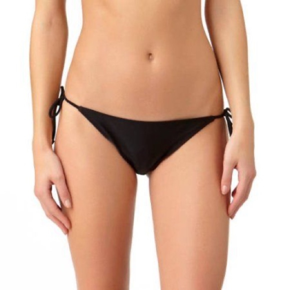 No Boundaries Side-tie Bikini Bottoms Black Size M